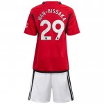 Günstige Fußballtrikots Manchester United Wan-Bissaka 29 Kinder Heimtrikot 2023-24 Kurzarm